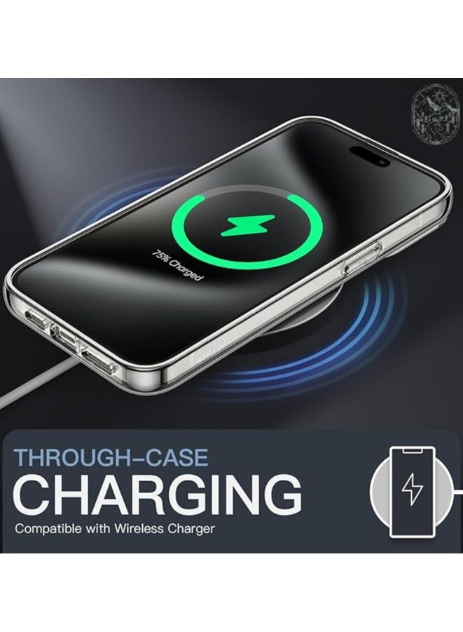 سوماكا كفر سيليكون شفاف رفيع لجوال iPhone 15 Pro Max - غطاء هاتف شفاف ومرن وواق - Image 3