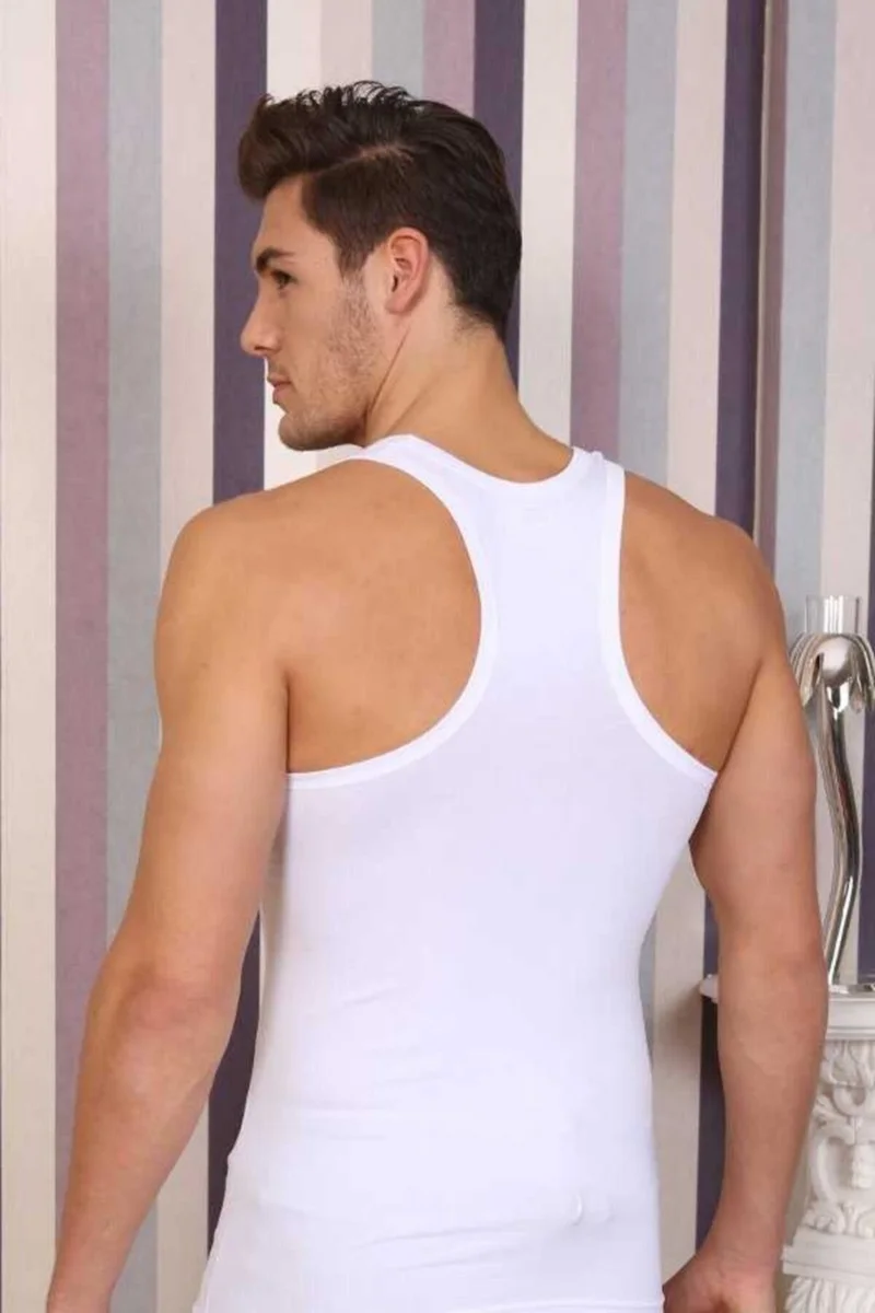 بيراك Men's Lycra Single Jersey Rambo Undershirt 3 Pack -1029