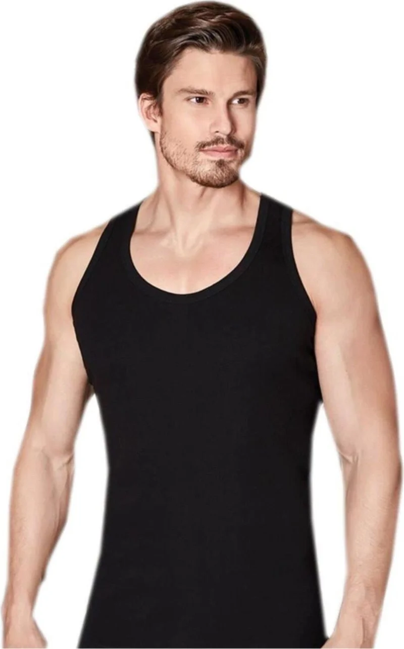بيراك Men's Lycra Single Jersey Rambo Undershirt 3 Pack -1029
