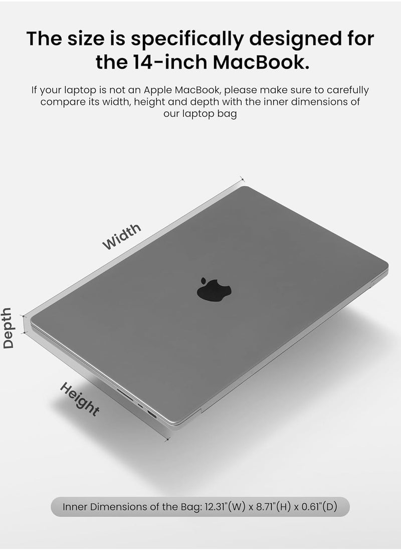 Tomtoc - Terra-A27 360 Protective Puffy Laptop Sleeve for 14-inch MacBook Pro M4/M3/M2/M1 Pro/Max A3112 A3401 A3185 A2992 A2918 A2779 2024, 13.5/13.8-inch Surface Laptop 7(Copilot+ PC)/6/5/4/3 Eco-Friendly Laptop Sleeve - Image 1