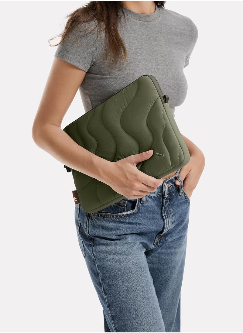 Tomtoc - Terra-A27 360 Protective Puffy Laptop Sleeve for 14-inch MacBook Pro M4/M3/M2/M1 Pro/Max A3112 A3401 A3185 A2992 A2918 A2779 2024, 13.5/13.8-inch Surface Laptop 7(Copilot+ PC)/6/5/4/3 Eco-Friendly Laptop Sleeve - Image 1