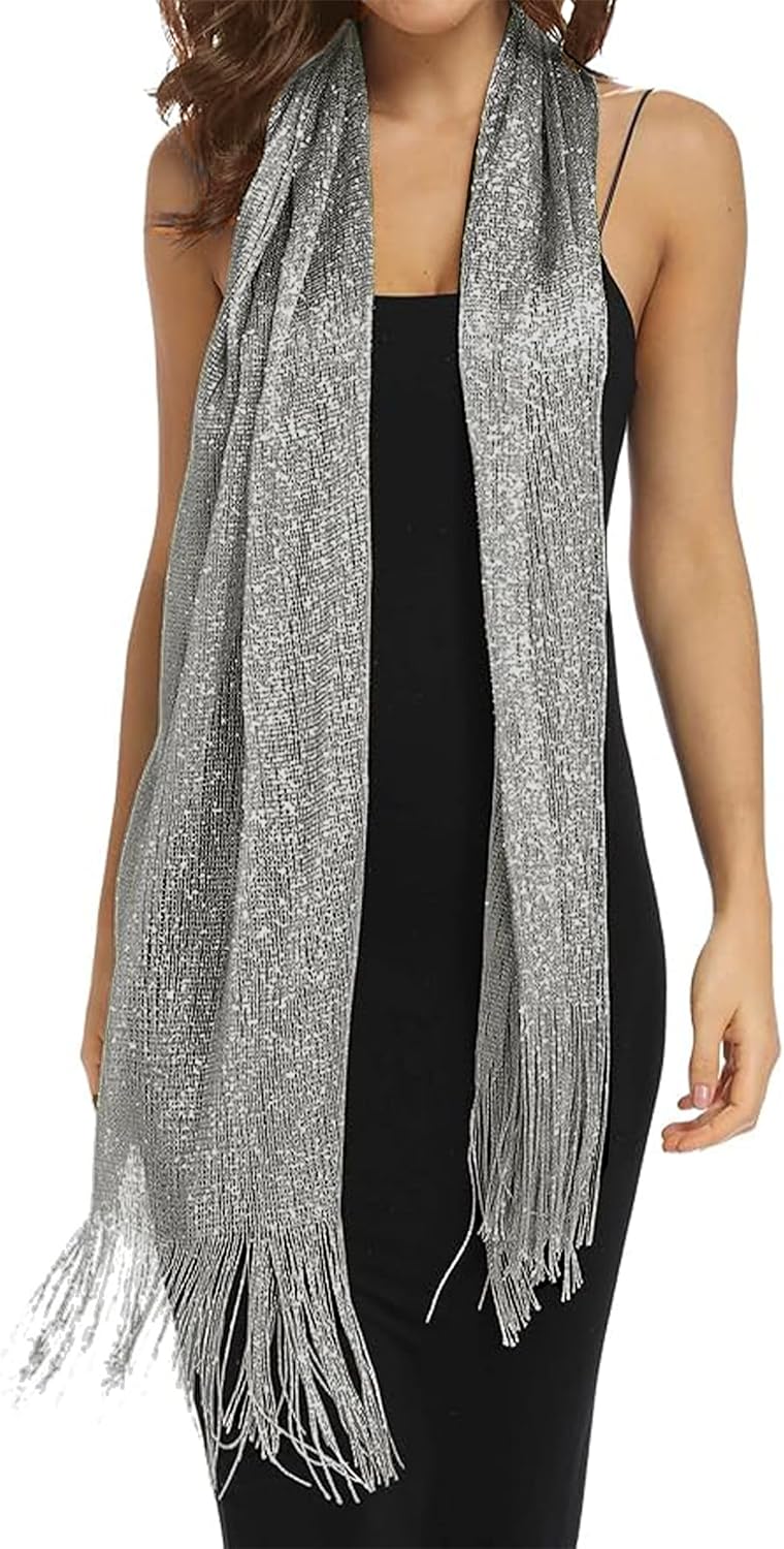 Rheane Shawls and Wraps for Evening Dress, Sparkle Shawls for Women with Buckle - Elegant Wedding Party Formal Shoulder Wrap - Image 3