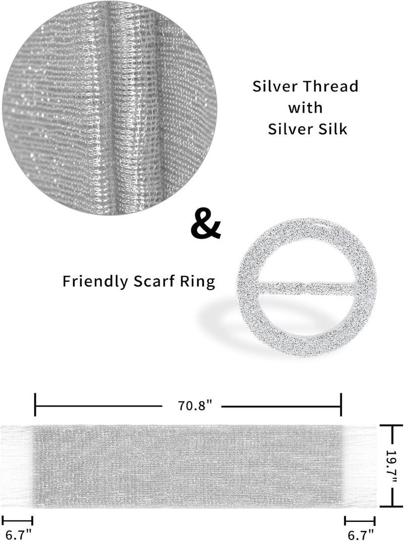 Rheane Shawls and Wraps for Evening Dress, Sparkle Shawls for Women with Buckle - Elegant Wedding Party Formal Shoulder Wrap - Image 5