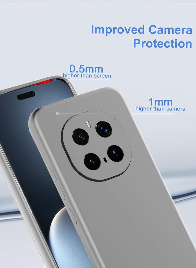 Wtech Honor Magic7 Pro 5G 2024 Premium Soft Liquid Silicone Case Cover - Grey - Image 2