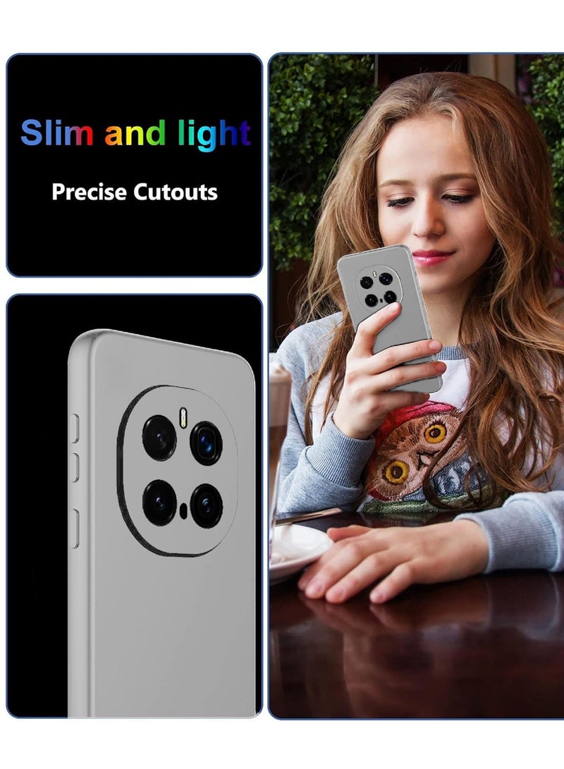 Wtech Honor Magic7 Pro 5G 2024 Premium Soft Liquid Silicone Case Cover - Grey - Image 5