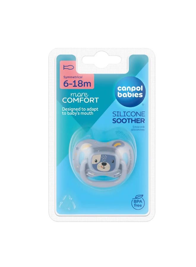 Canpol Babies Silicone Symmetrical Soother 6-18m – Blue - Image 1