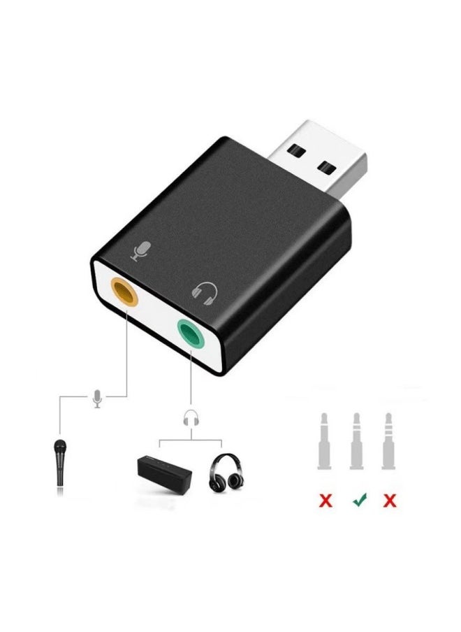 بيوينتي - الناقل التسلسلي العام محول الصوت ستيريو الخارجية ، 7-1 بطاقة الصوت ، مناسبة ل PS4 ، 3.5mm TRS TRRS ميكروفون سماعة ، ماك ، لينكس ، كمبيوتر محمول - Image 1