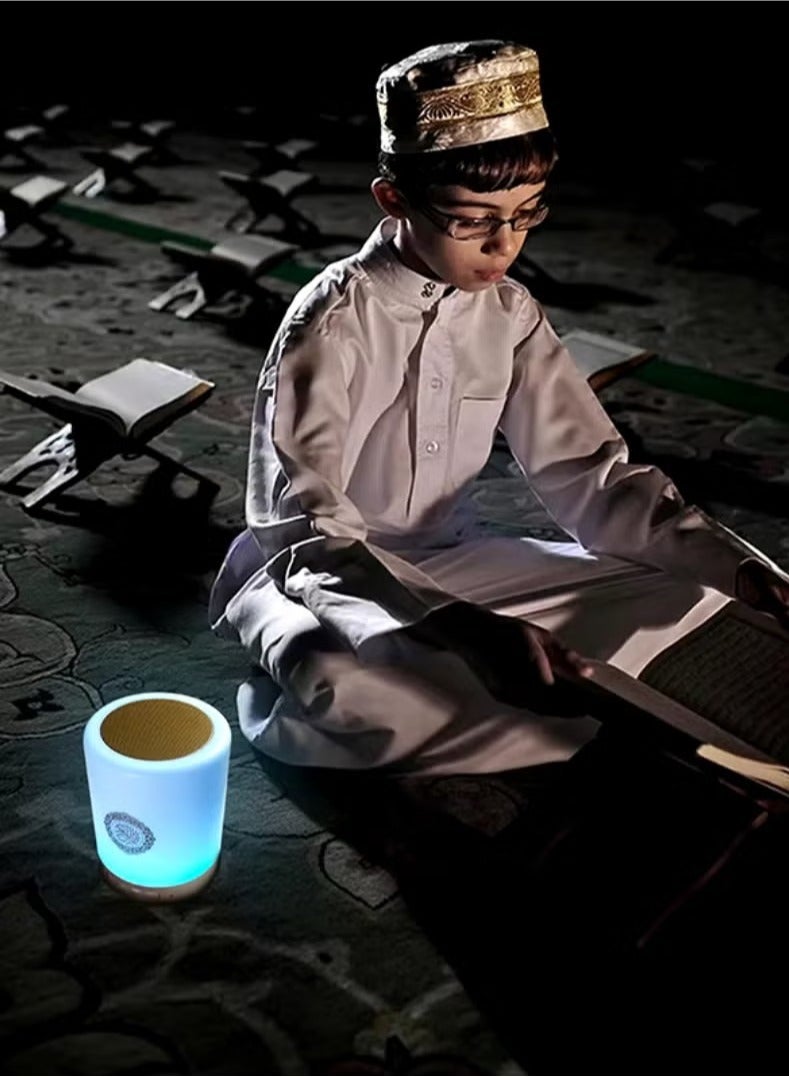 NEW Bluetooth Quran Speaker – App Control, Night Light, 8GB Memory, FM Radio  USB Connection, 6 Months Warranty, White - Image 5