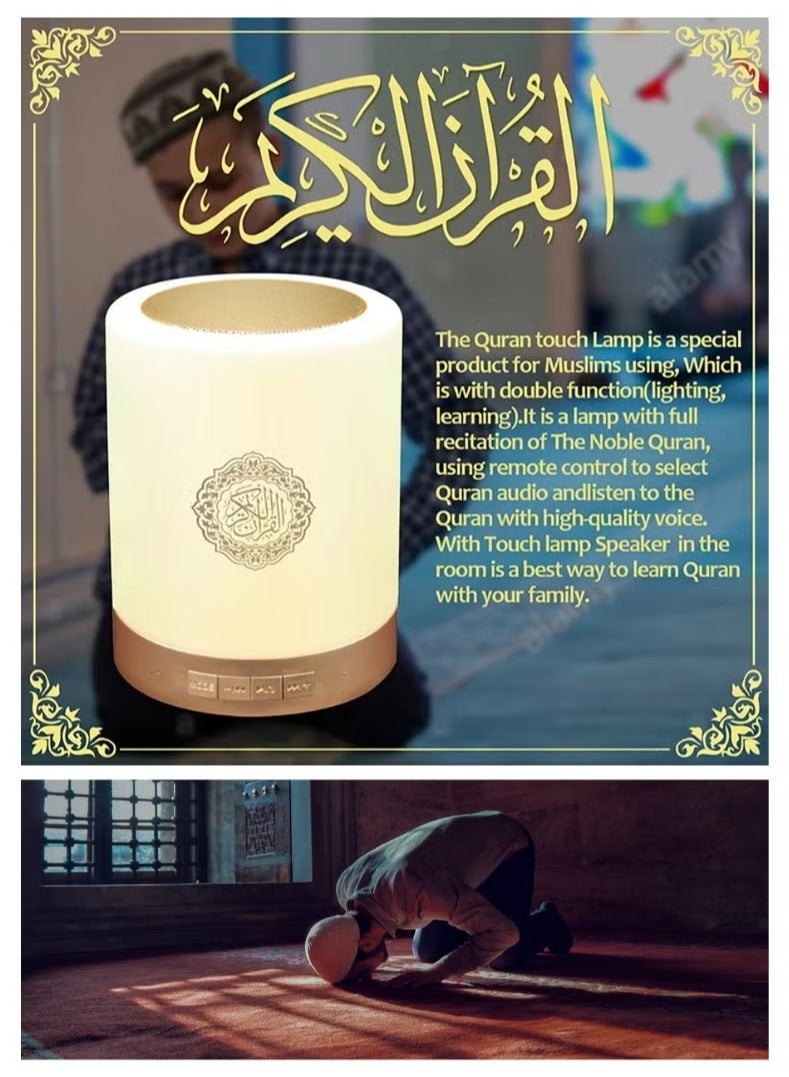 NEW Bluetooth Quran Speaker – App Control, Night Light, 8GB Memory, FM Radio  USB Connection, 6 Months Warranty, White - Image 2