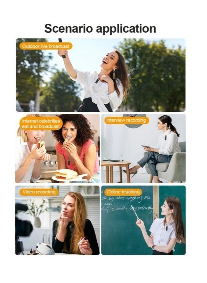 ELTRAZONE 2.4G Wireless Lavalier Microphone 1T1R Portable Audio Video Live Broadcast Mini Microphone for iPhone Android Mobile Phone - Image 4