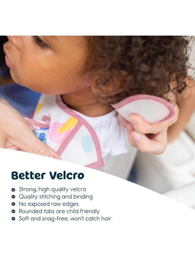 Tiny Twinkle Mess Proof Baby Bibs for Eating - Waterproof, Wipeable Bibs - Toddler Bibs - Travel Friendly - PFAS, PVC, BPA, Phthalate Free - Baby Food Bibs(5 Pack, Boy Spring) - Image 3