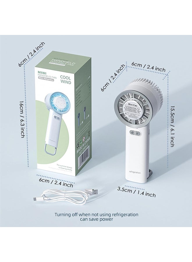 SJet Ice Cooling Handheld Fan, 3s Instant Cool Down Refrigerating Ice Rubbing Pad, Portable Mini Air Conditioner Fan - Image 3