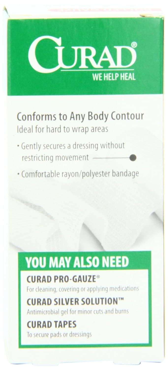 CURAD Cotton Stretch Gauze Bandage Roll 4Inch x 41Yard Roll Box of 1 - Image 3