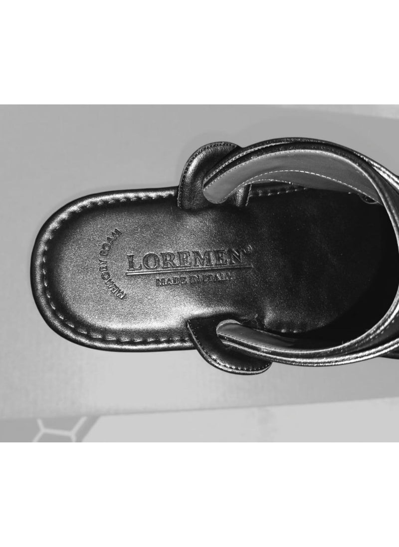LOREMEN - Italian Zbeiri Embossed Sandals - Image 1