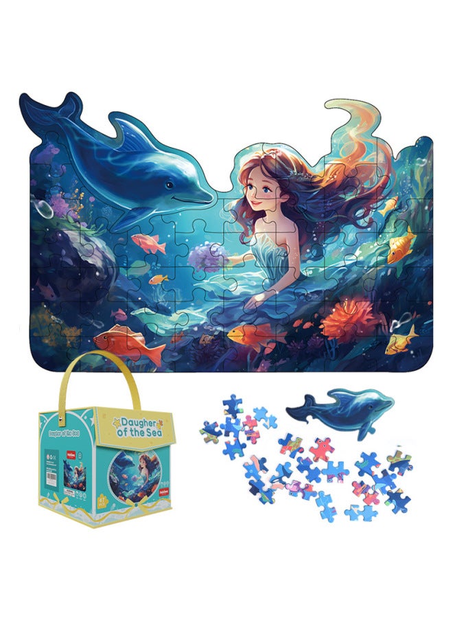 Jigsaw Puzzle Toy Building Blocks Educational Brain Teaser For Kids 3d Puzzle Toy Educational Learning Tools For Children-Color:Daughter Of The Sea - Image 1