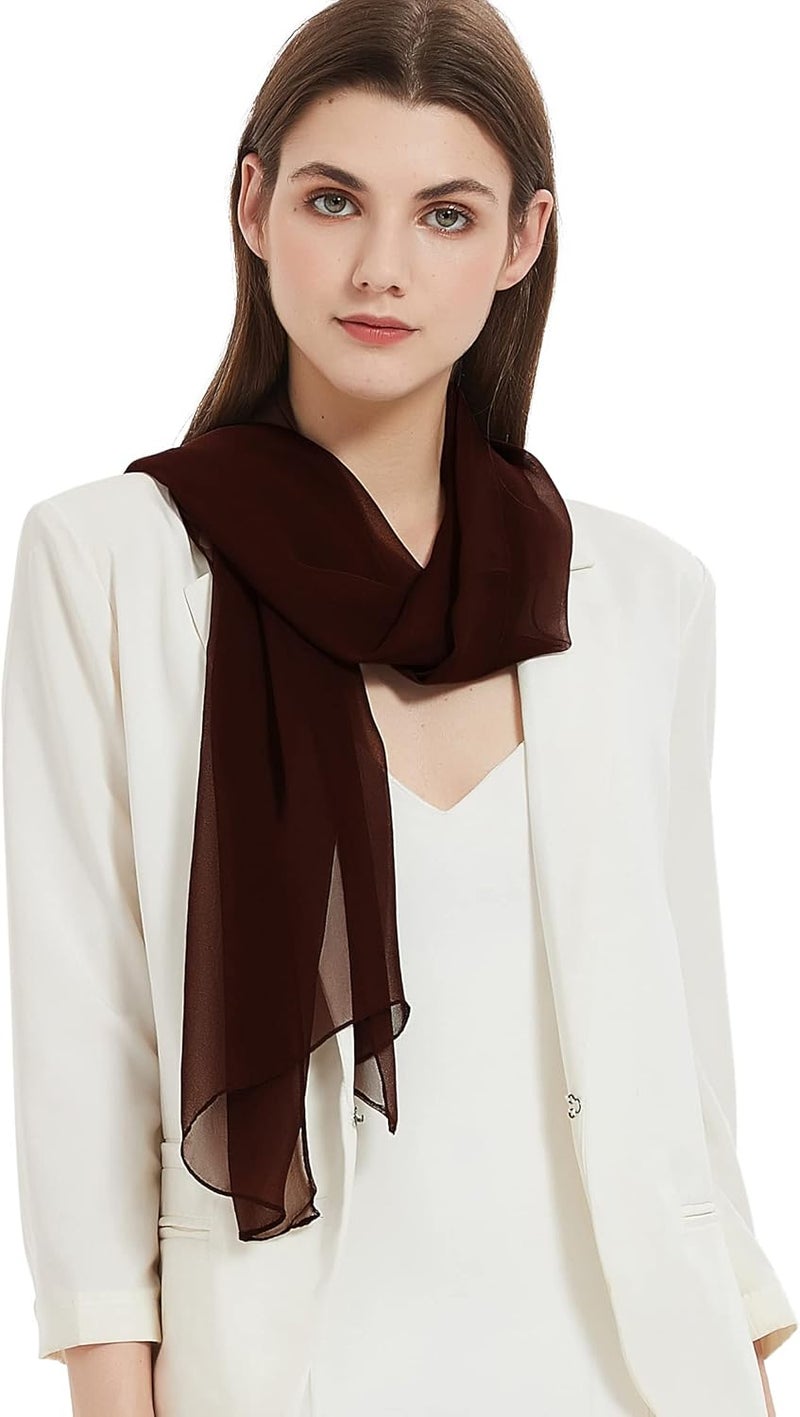 PANTONIGHT Long Chiffon Sheer Scarf For womens - Image 3