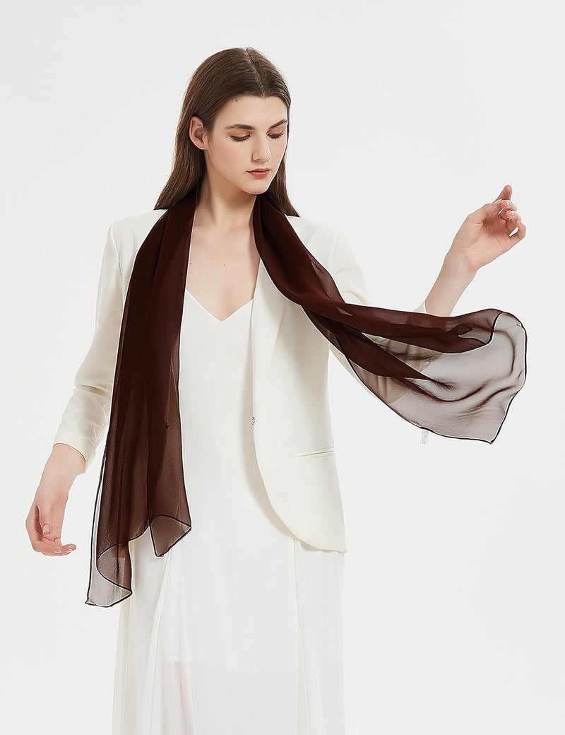 PANTONIGHT Long Chiffon Sheer Scarf For womens - Image 4
