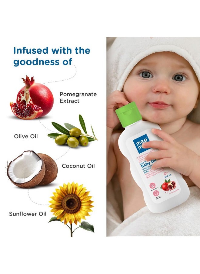 3-In-1 Baby Oil 500Ml For Soft And Smooth Skin With Sunflower, Coconut, And Olive Oil | Massage Oil For New Born | Non-Sticky & Moisturizing Formula With Natural Ingredients To Prevent Dryness - pzsku/Z183615BD3CD00D528CF5Z/45/_/1733731467/f8cc647e-4df3-4704-80ab-a3d40ab078e8