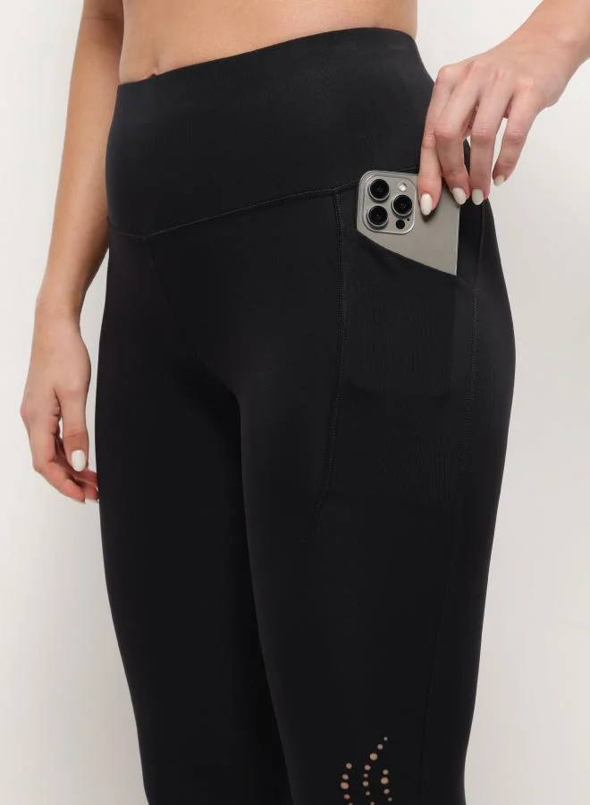 Zaecy  Women’s ⅞ Sports Leggings – Night Empyrean Black for Women | Best Price UAE