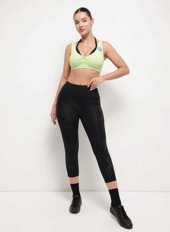 Zaecy  Women’s ⅞ Sports Leggings – Night Empyrean Black for Women | Best Price UAE