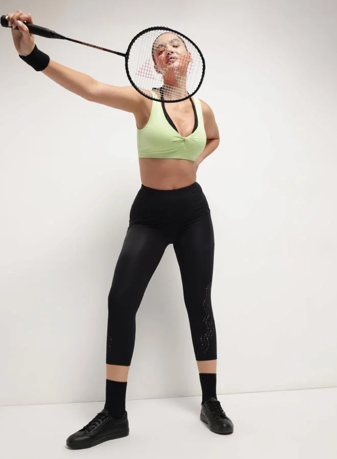 Zaecy  Women’s ⅞ Sports Leggings – Night Empyrean Black for Women | Best Price UAE