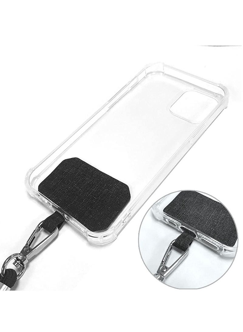 2 Pack Universal Mobile Phone Lanyard With Adjustable Nylon Neck Strap Mobile Phone Tether Belt Compatible With Most Smartphones (Not Including Phone Case)(Black)  - Image 2