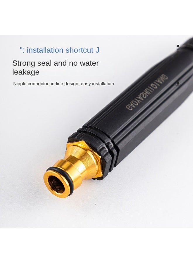 Black Alloy Direct Spray Gun Car Wash High-pressure Nozzle Car Watering Flower Household Flushing Diamond Pacifier Pagoda Water Gun - Image 4