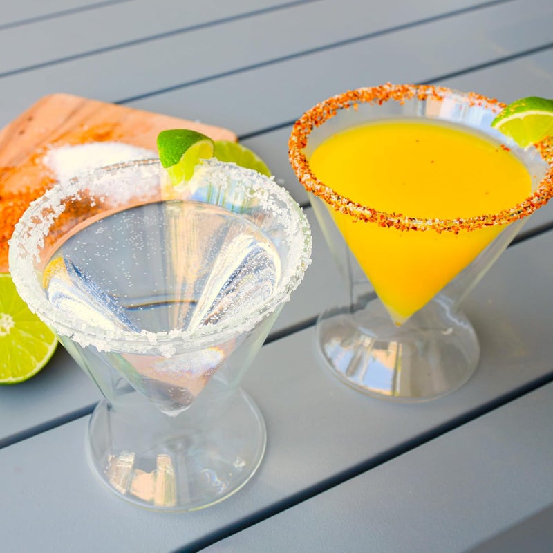 LEMONSODA Stemless Martini Cocktail Glasses Set of 2 for Margaritas, Espresso Matinis, Manhattans, Cosmopolitans, Home Bar, Birthdays, Housewarming Gift, Crystal Clear 8 OZ (w/Ring, Set of 2) - Image 3