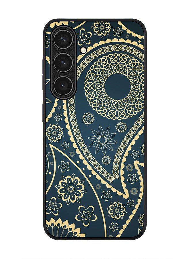 Stylizedd Rugged Black edge case for Samsung Galaxy S24 FE, Slim fit Soft Case Flexible Rubber Edges Anti Drop TPU Gel Thin Cover -  Indian Nights - Image 1