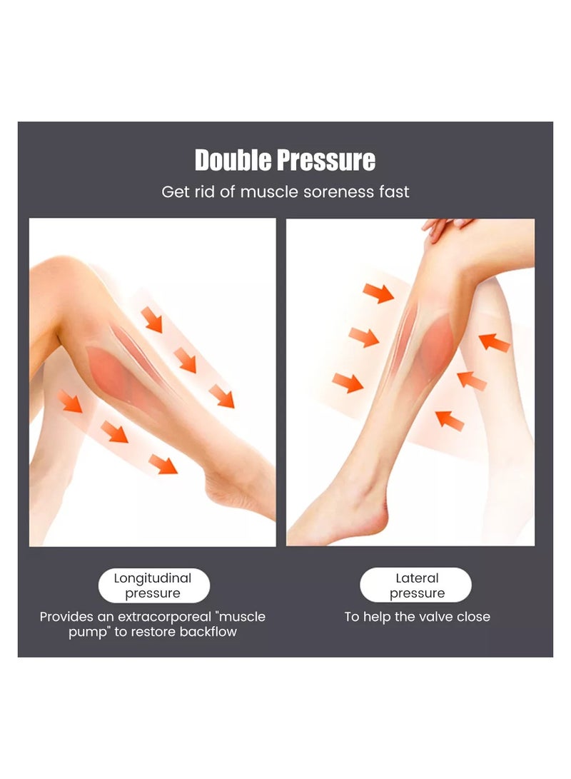 Electric Leg Massager Leg Shaping Wireless Air Compression Heating Calf Massager with 3 Modes 2 Intensities Arm Body Circulation Muscle Relaxation Varicose Veins Physiotherapy (2 pcs) - Image 2
