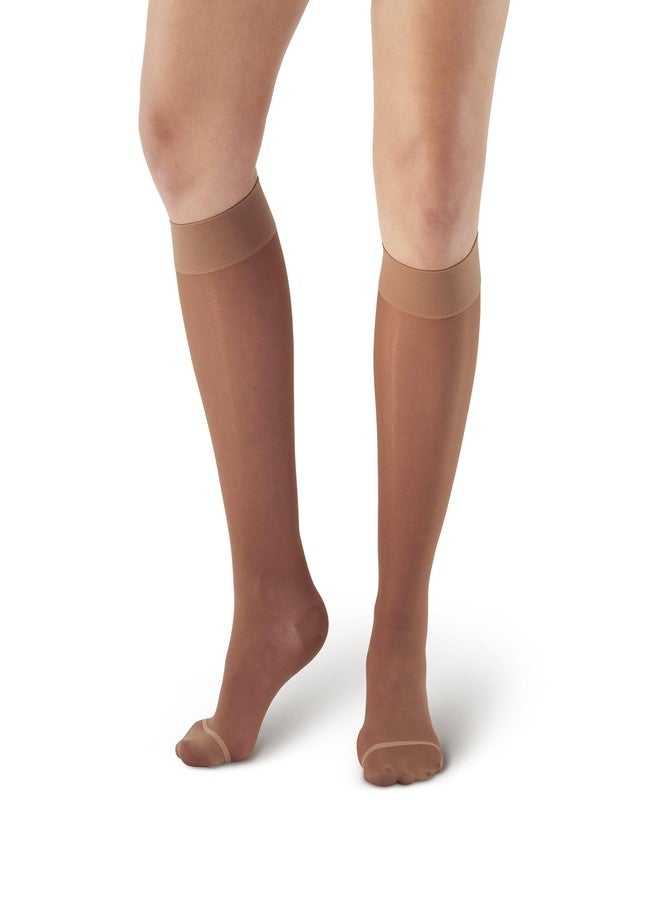 Ames Walker AW Style 18 Sheer Support 20-30 mmHg Firm Compression Knee High Stockings Nude Medium - Image 3