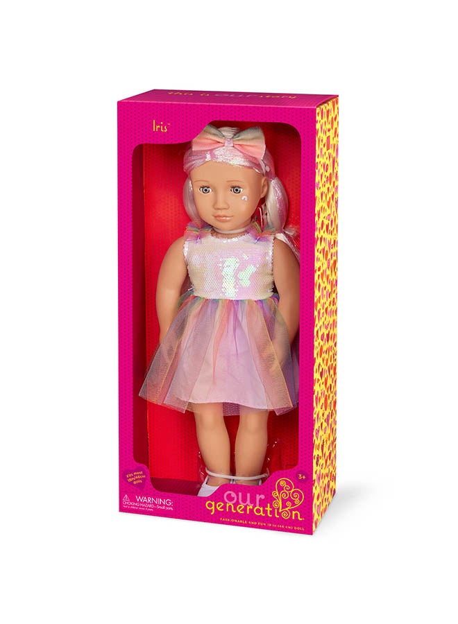 Our Generation Fashionable 18-inch Girl Doll with Unicorn Outfit, Gifting Toys, Age 6+ years, Character-Iris - Image 1