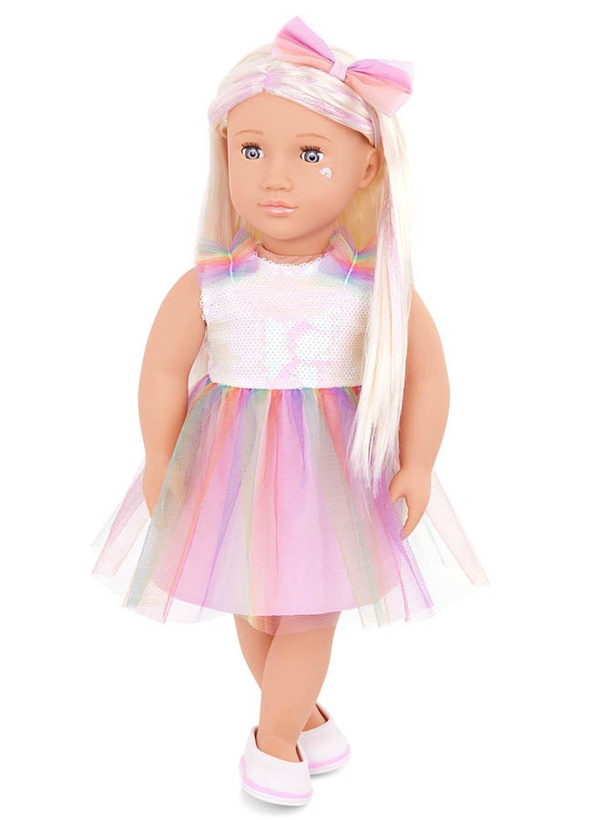 Our Generation Fashionable 18-inch Girl Doll with Unicorn Outfit, Gifting Toys, Age 6+ years, Character-Iris - Image 2