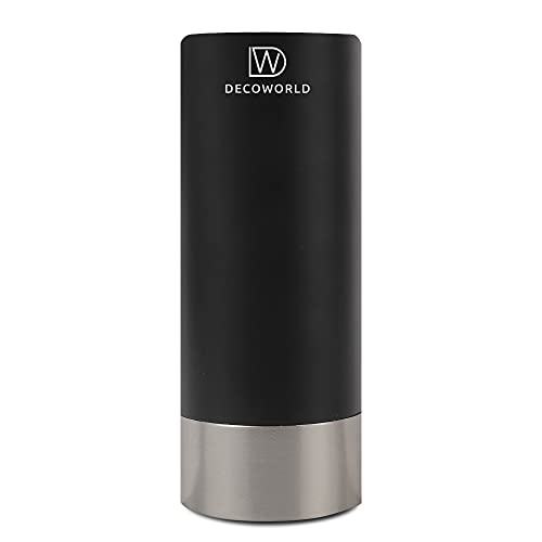 DECOWORLD || Pen Stand || Stylish Pen Holder || Office Table || Gifting Item || Desk Organizer || Black || Golden || Marble || Educational Organizer || (Black with Metallic Silver Base) - Image 1