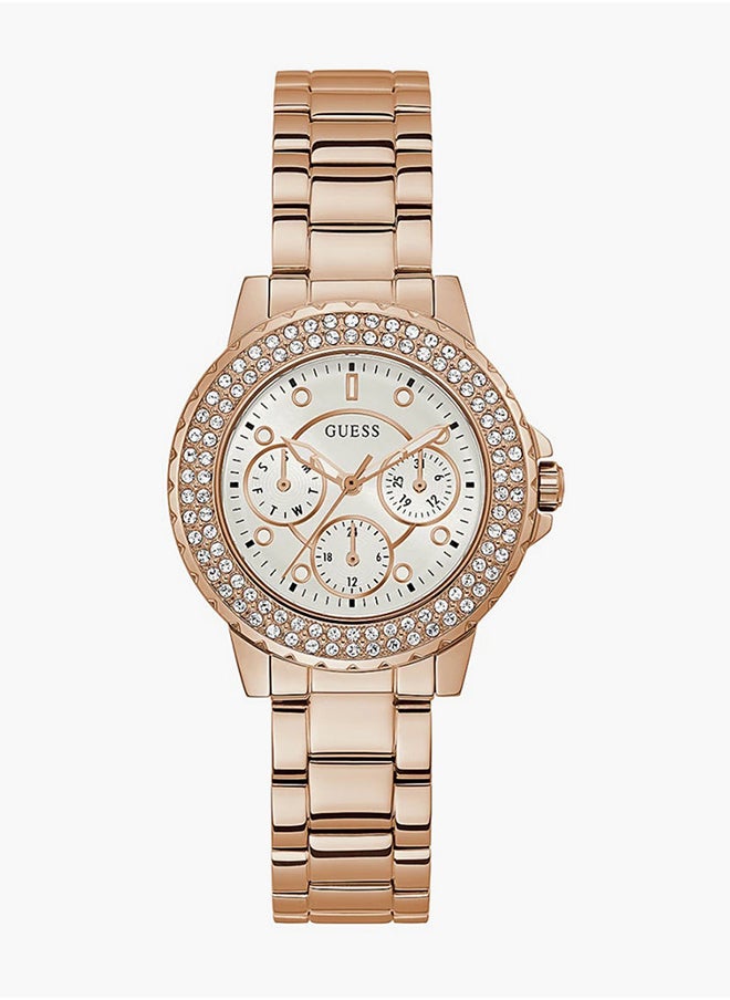 GUESS Women's Analog Round Shape Stainless Steel Wrist Watch GW0410L3 - 36 Mm  - Image 1