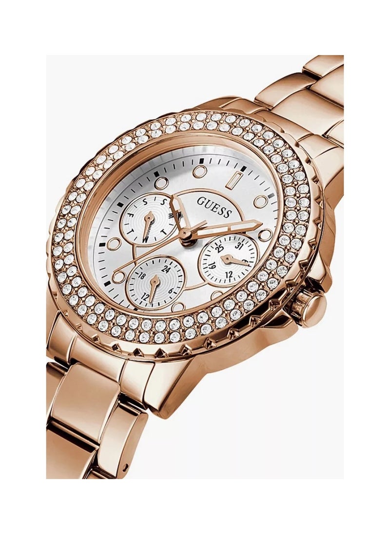 GUESS Women's Analog Round Shape Stainless Steel Wrist Watch GW0410L3 - 36 Mm  - Image 2