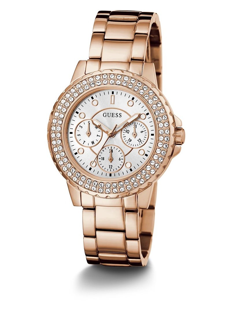 GUESS Women's Analog Round Shape Stainless Steel Wrist Watch GW0410L3 - 36 Mm  - Image 3