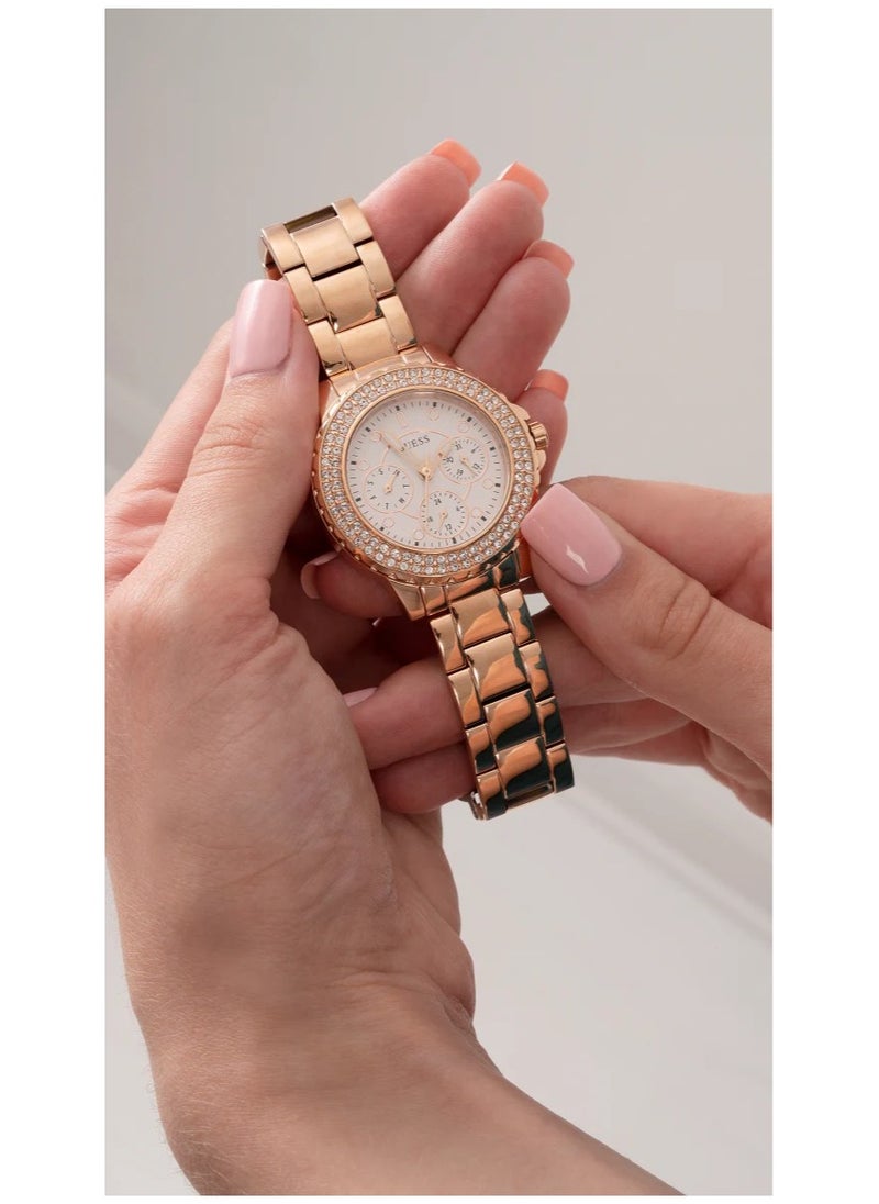 GUESS Women's Analog Round Shape Stainless Steel Wrist Watch GW0410L3 - 36 Mm  - Image 5
