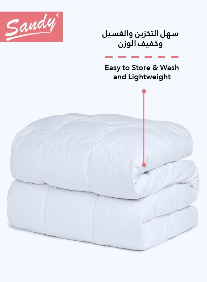 ساندي لباد سرير بتصميم فندقي فاخر من ساندي, حشوة ناعمة من شرائح الألياف, مزود بجوانب مطاطية حتى ارتفاع 35 سم, طبقة خارجية شديدة النعومة, (مقاس مزدوج نفرين: 180×200 سم + 10 سم سماكة) - Image 5