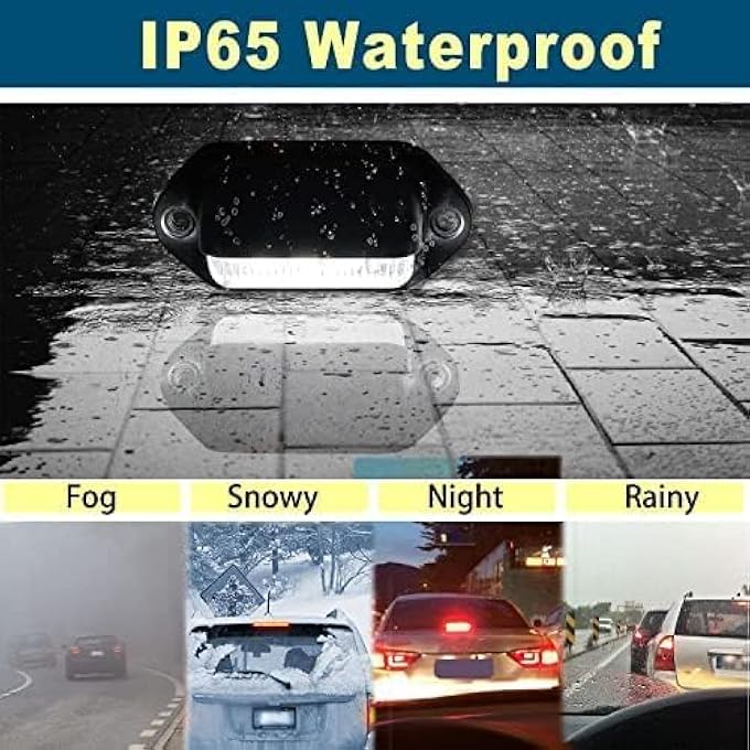 MAKINGTEC 4Pcs Led Number Plate Light 12V24V Dc Compatibility Waterproof License Plate Lamp License Plate Illumination 6Smd Number Plate Light For Truck Suv Trailer Van Rv Boats Cargo Lights Under Hood Light - Image 3