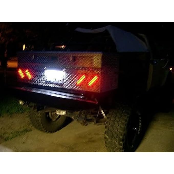 MAKINGTEC 4Pcs Led Number Plate Light 12V24V Dc Compatibility Waterproof License Plate Lamp License Plate Illumination 6Smd Number Plate Light For Truck Suv Trailer Van Rv Boats Cargo Lights Under Hood Light - Image 2