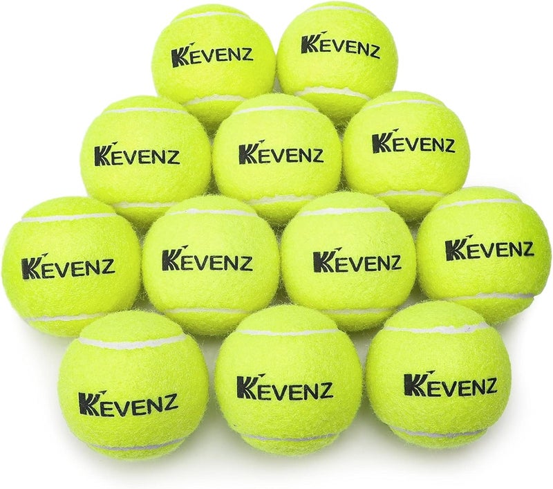KEVENZ 12/24-Pack Standard Pressure Training Tennis Balls, Highly Elasticity, More Durable, Good for Beginner Training Ball - Image 1