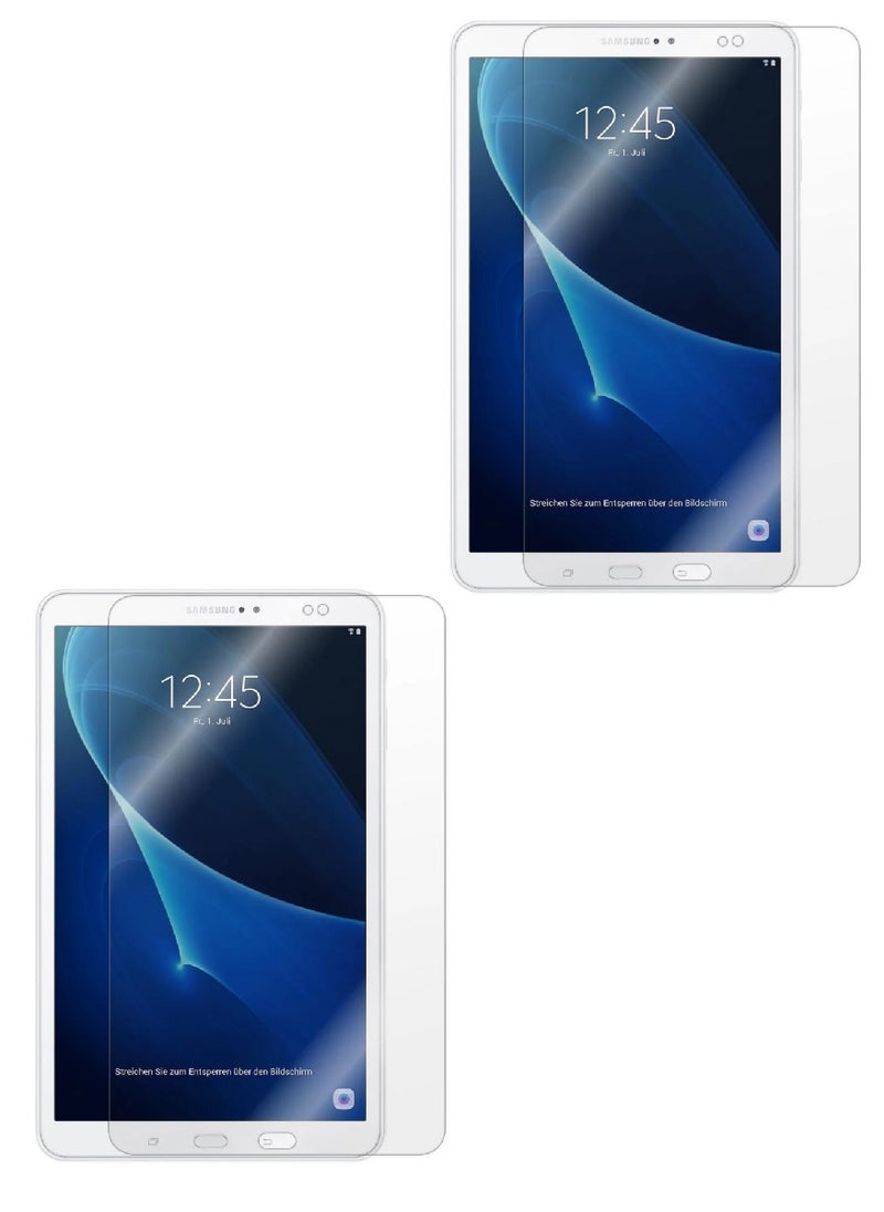 2 Pieces Tempered Glass Screen Protector Clear Designed For Samsung Galaxy Tab A 10.1 (2016) Full Screen Coverage And Bubble Free