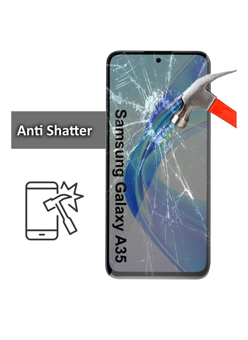 Generic - Samsung Galaxy A35 - Tempered Glass Screen Protector - Delicate Touch , Higher Transparency , Easy to Install ,Anti-scratch and Bubble-free Screen Protector - Clear - Image 1
