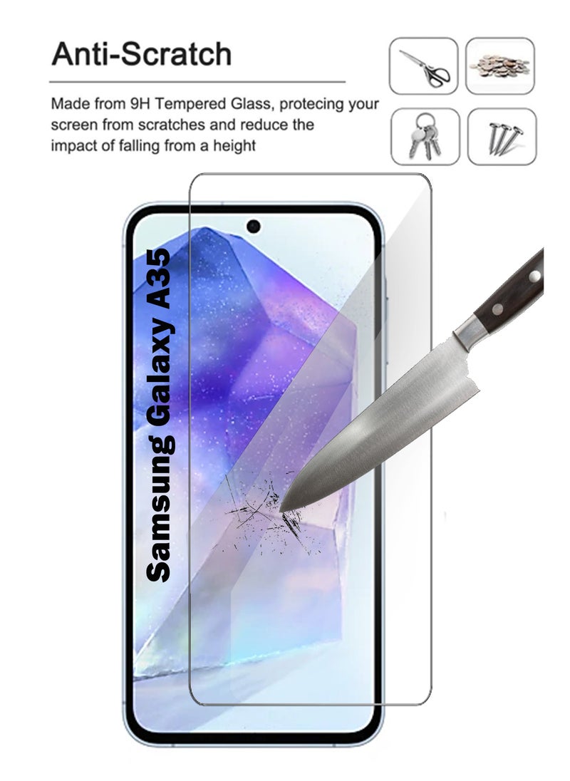 Generic - Samsung Galaxy A35 - Tempered Glass Screen Protector - Delicate Touch , Higher Transparency , Easy to Install ,Anti-scratch and Bubble-free Screen Protector - Clear - Image 1