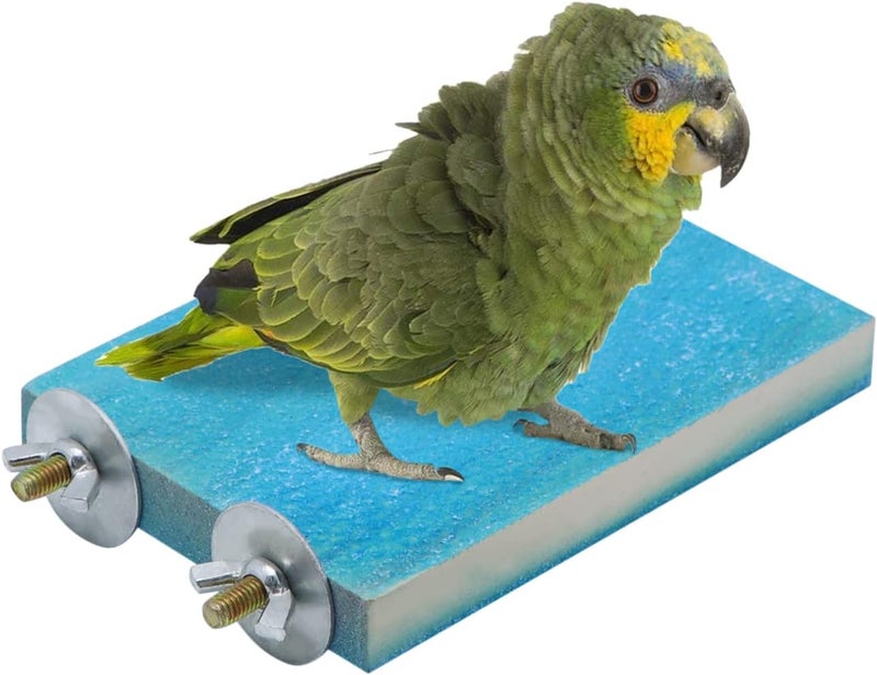 Litewoo Bird Parrot Perch Stand Platform Natural Wooden Coarse Sand Grinding Claw Stand Suitable for Parrot Parakeet Cockatiel Budgie Conures Lovebird Finch - Image 1