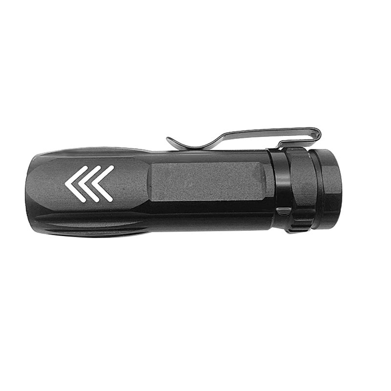 مصباحات يدوية مصممة بمصابيح LED: مصباح يدوي أسود صغير قابل لإعادة الشحن عبر USB - مصابيح يدوية خفيفة الوزن مع مقبض قابلة للإغلاق وثلاثة أوضاع إضاءة، قابلة لإعادة الشحن، للاستخدام في المشي الطبيعي في الهواء الطلق والنقل اليومي - Image 1