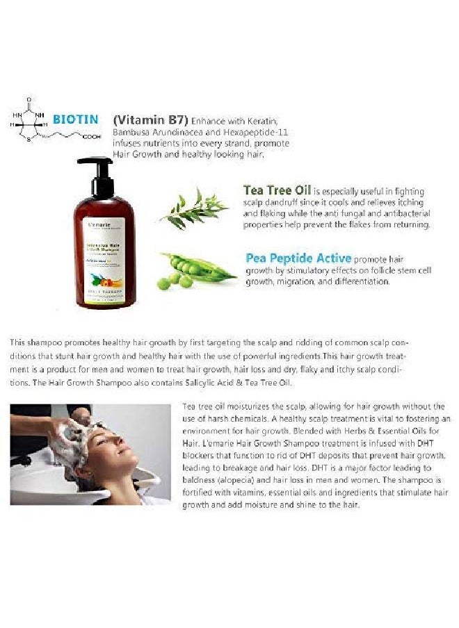 L'emarie Intensive Hair Growth Shampoo Thinning & Hair Loss Shampoo Treatment For Antihair Loss With Extra Dht Blocker For Thicker Fuller Healthier Hair For Men & Women  - Image 5