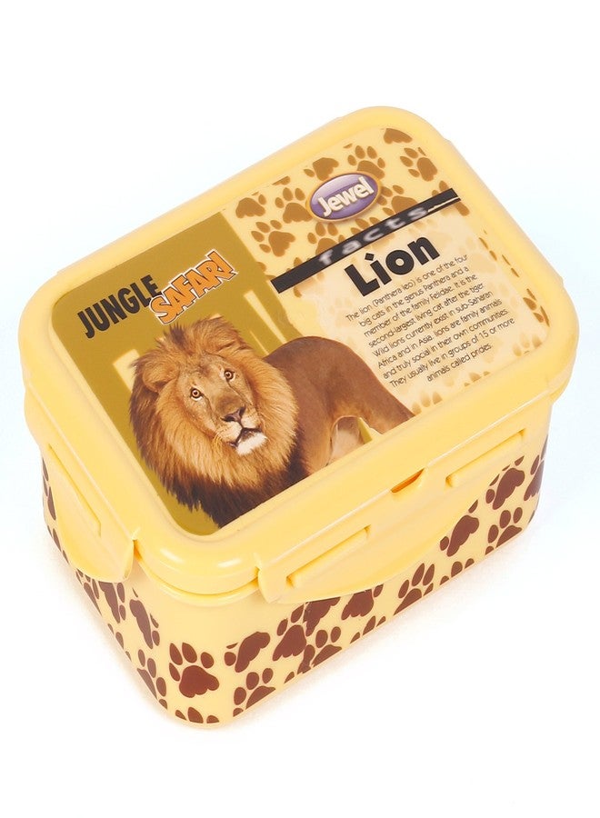Jewel Super Lock Jungle Safari Print Lunch Box (Medium, Yellow) - Image 2