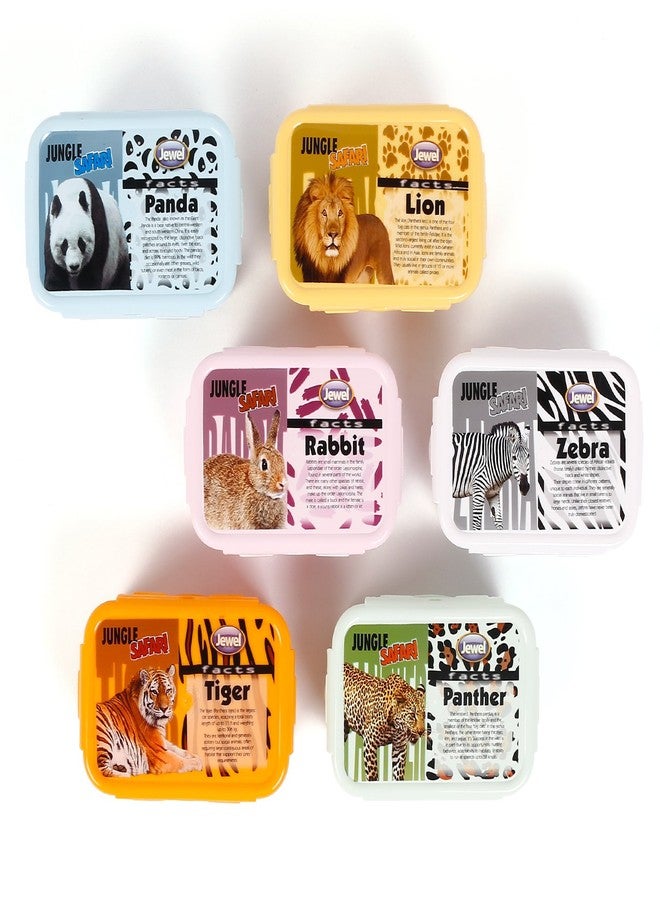 Jewel Super Lock Jungle Safari Print Lunch Box (Medium, Yellow) - Image 5